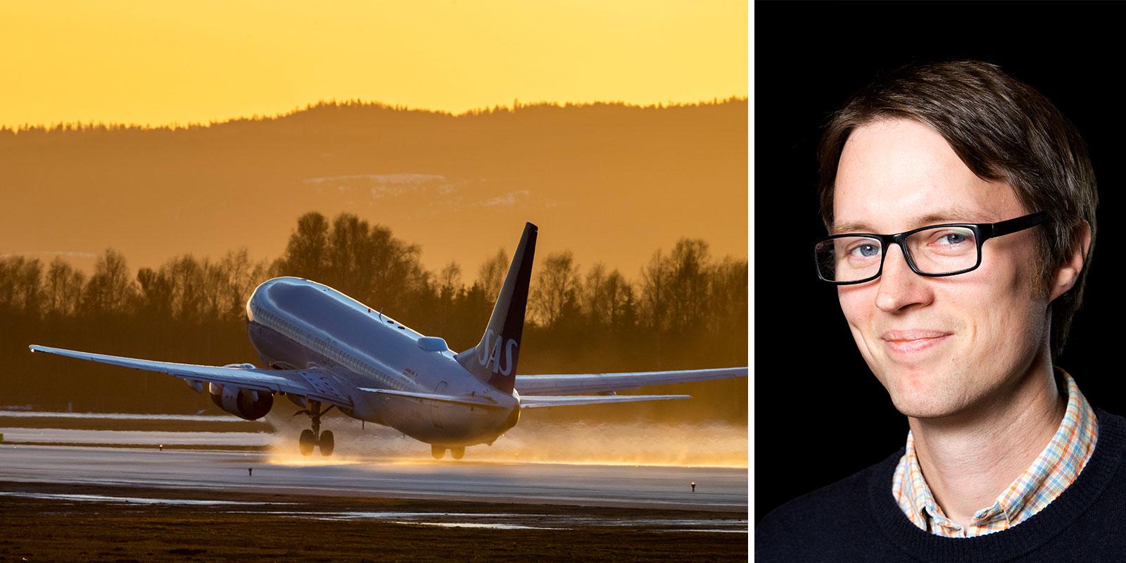 Turismforskaren Erik Lundberg spår en mörk framtid för flygindustrin. 