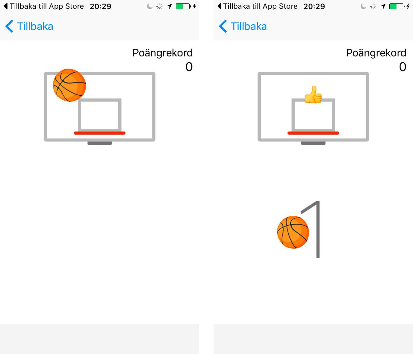 Basketspelet i Messenger.