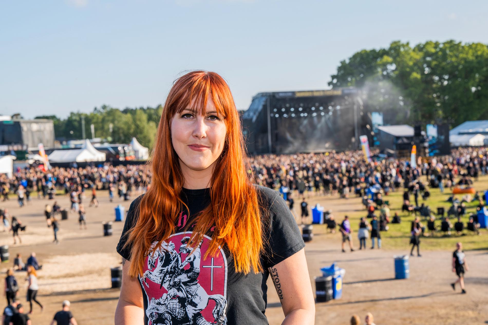 Aftonbladets rockskribent Sofia Bergström på plats under Sweden Rock. 