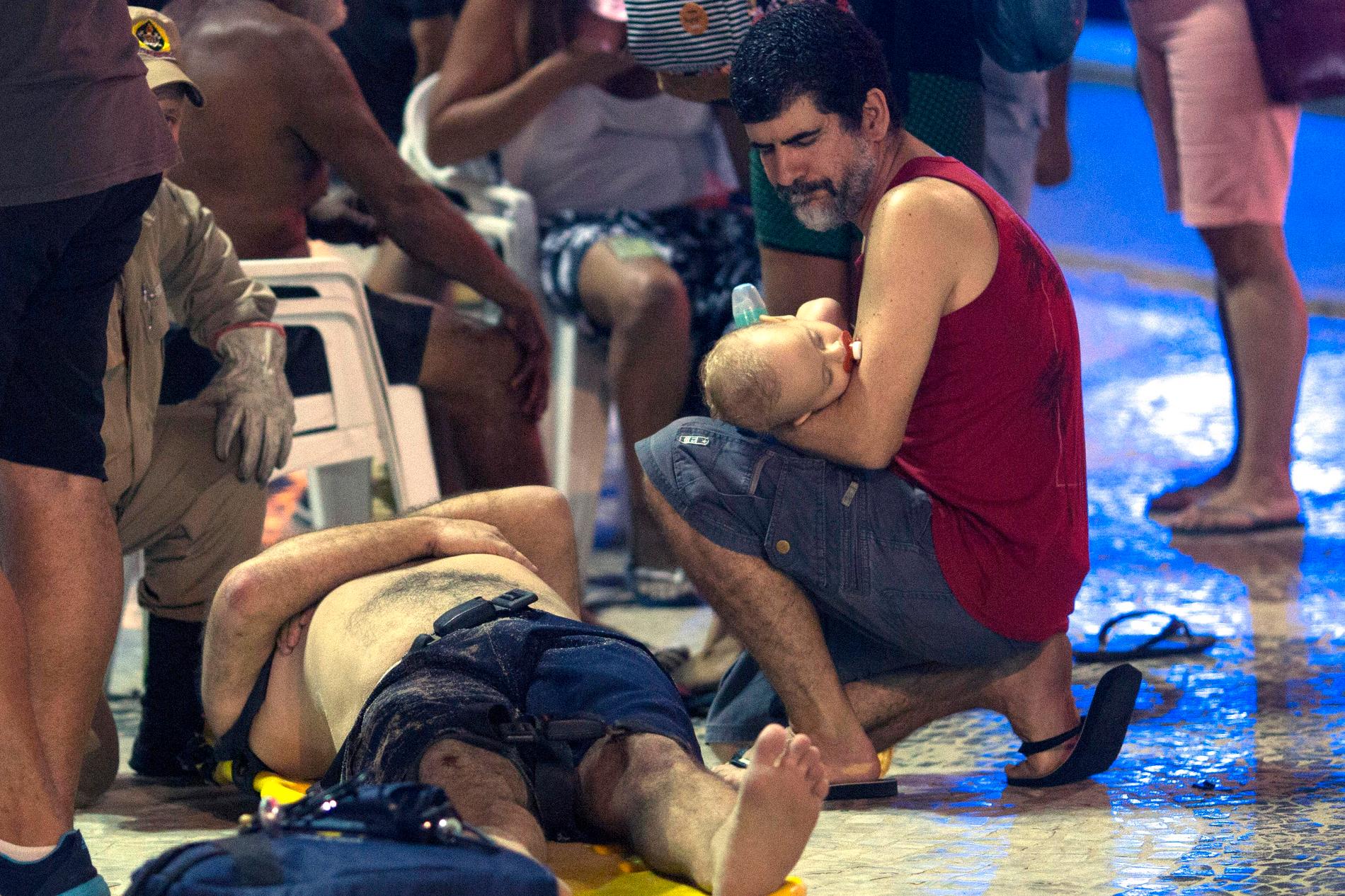 Olyckan på Copacabana i Rio de Janeiro som avslöjade pedofilen som rymt.