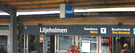 Liljeholmens tunnelbana.