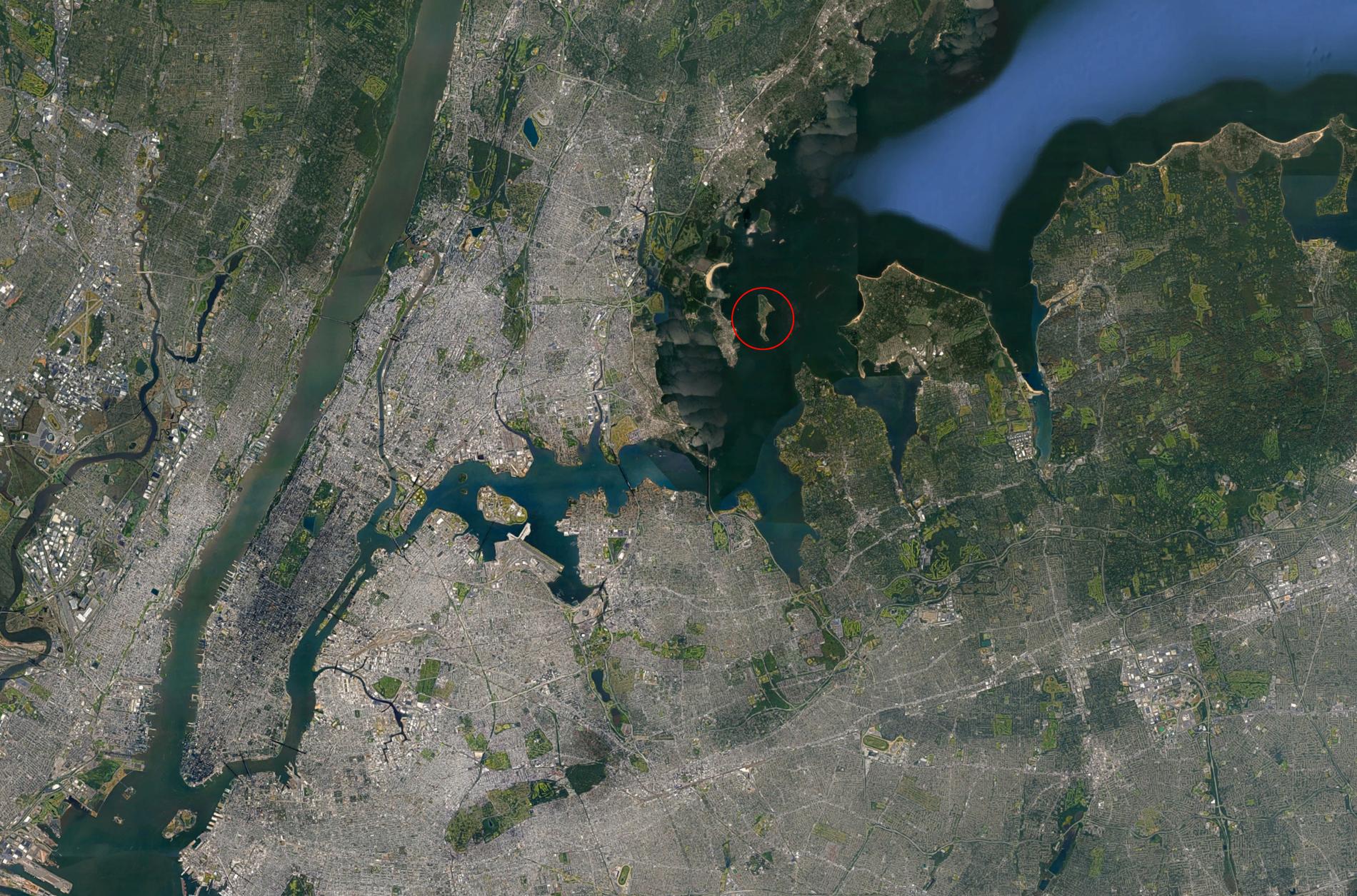 Hart Island ligger i nordöstra Bronx, i New York City.