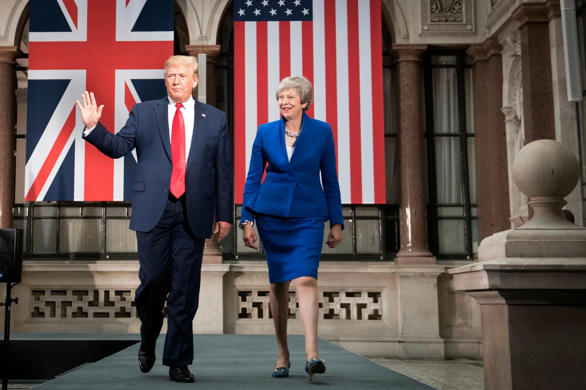 USA:s president Donald Trump träffar Storbritanniens premiärminister Theresa May i London. 