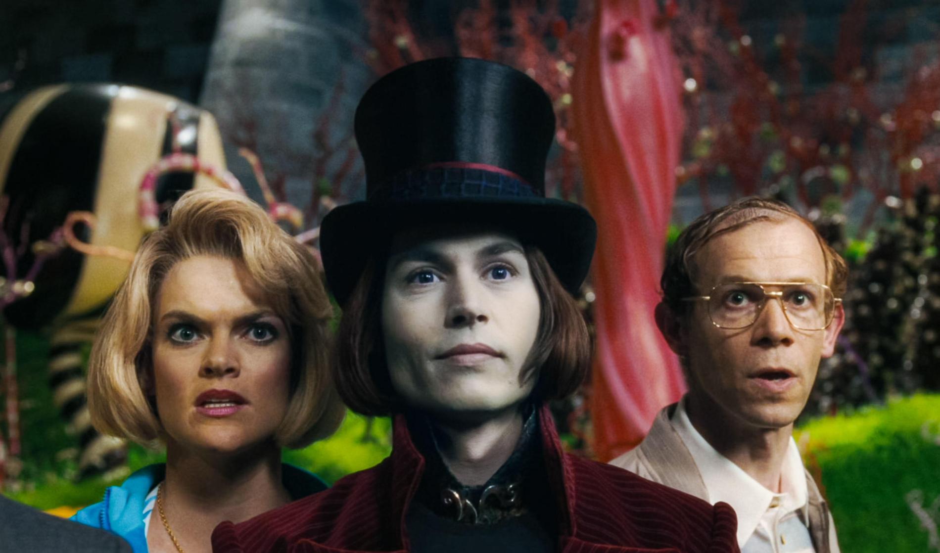 Johnny Depp som Willy Wonka i ”Kalle och chokladfabriken”.