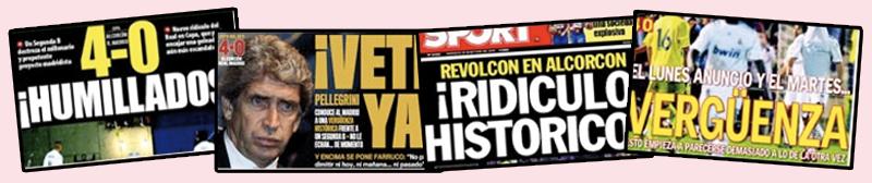 Ett urval av dagens spanska tidningar.