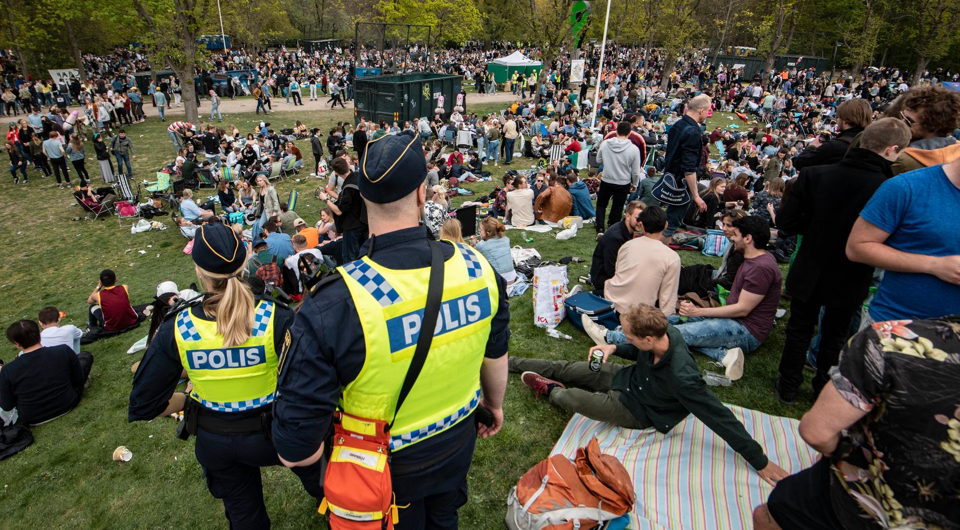 Det blir inget vanligt valborgsfirande i år. Bilden här är från Stadsparken i Lund 2019.