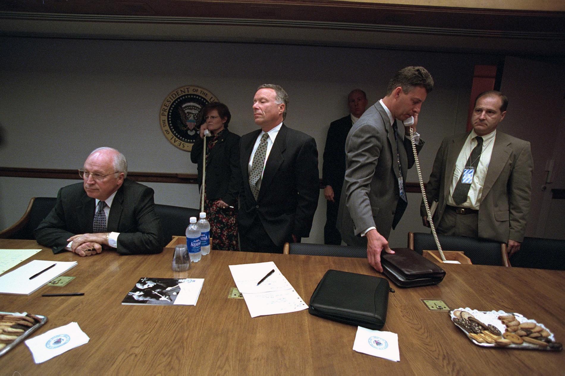 USA:s vicepresident Dick Cheney med medarbetare.