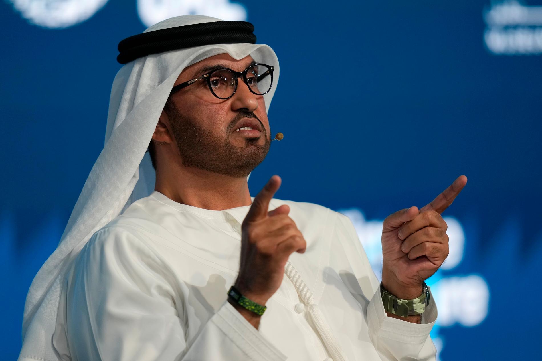 Oljechefen Sultan Ahmed al-Jaber leder årets klimattoppmöte COP28 i Dubai. Arkivbild.