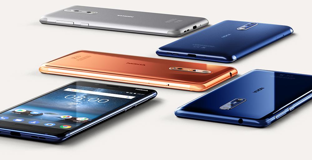 Nokia 8 kommer i fyra olika färger.