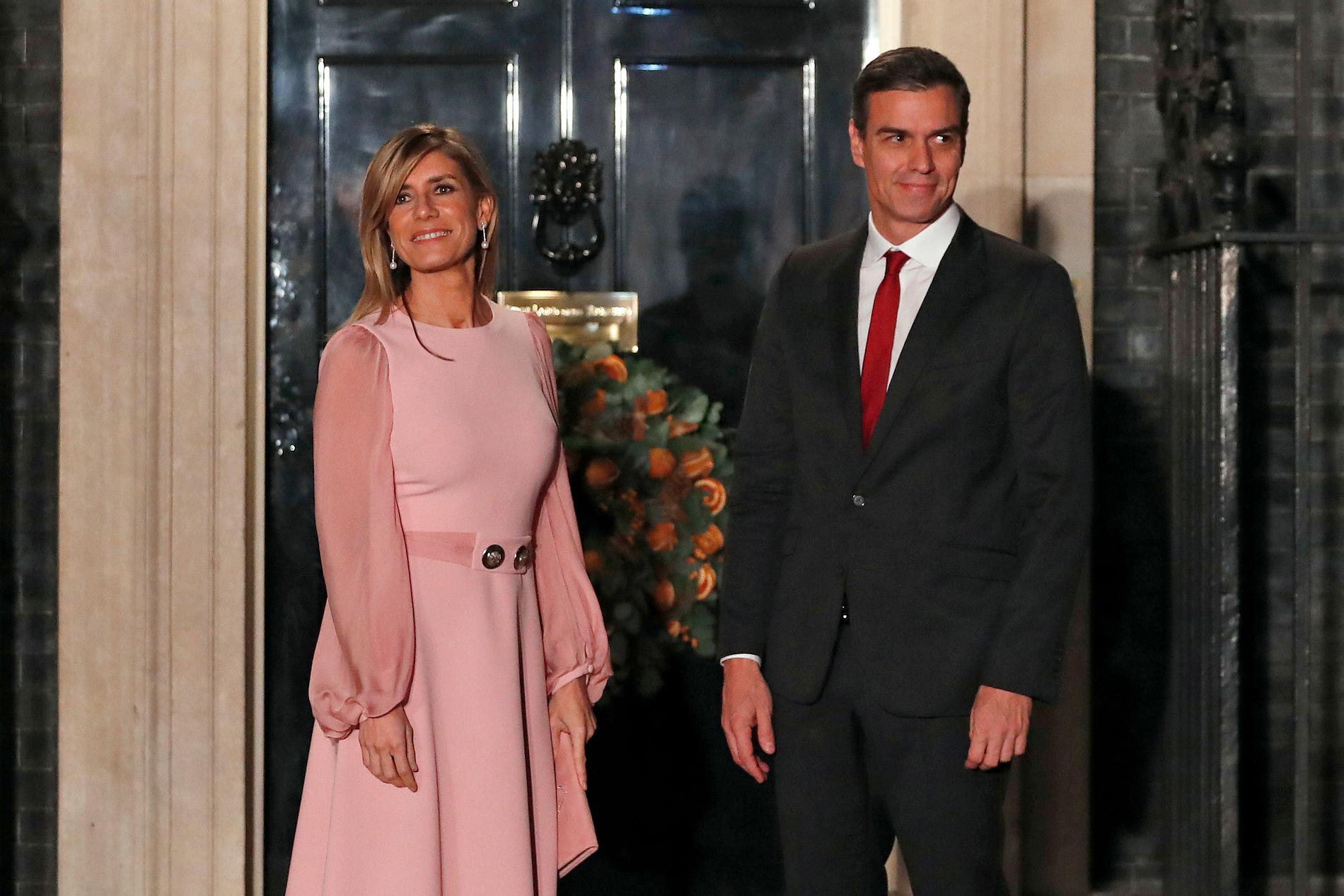 Begoña Gómez och hennes make, Spaniens premiärminister Pedro Sánchez. Arkivbild.