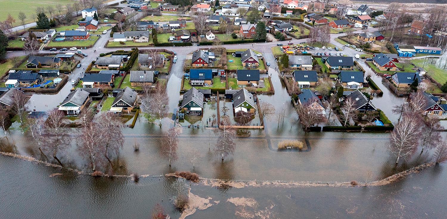Översvämningar som den i Kävlingeån de senaste veckorna – vanligare med ett förändrat klimat. 