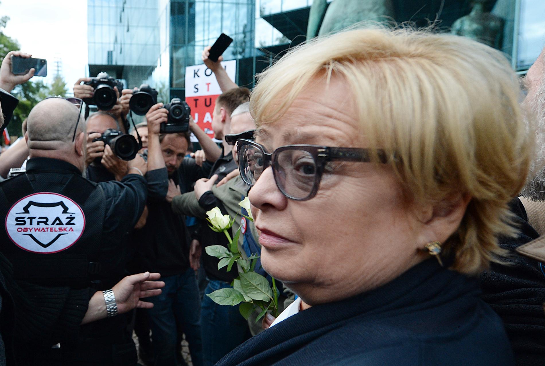 Malgorzata Gersdorf tvingades avgå som chefsdomare i Polens högsta domstol efter en lagändring som sänkte den påtvingade pensionsåldern i HD. Arkivbild.