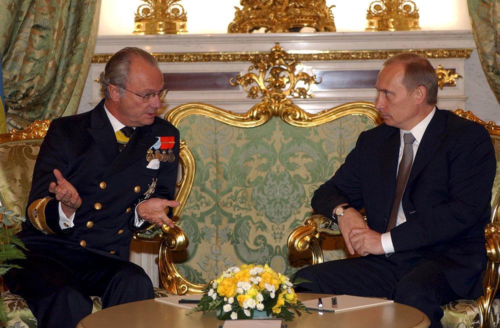 Kungen på statsbesök i Ryssland, oktober 2001.
