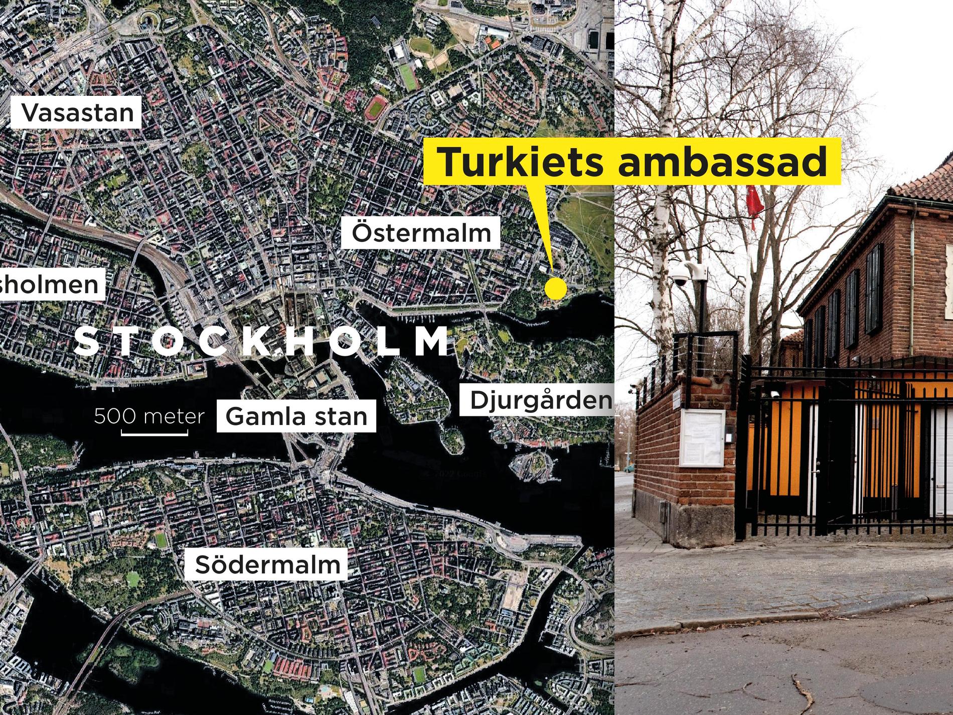 Protester i Stockholm för och mot Erdogan
