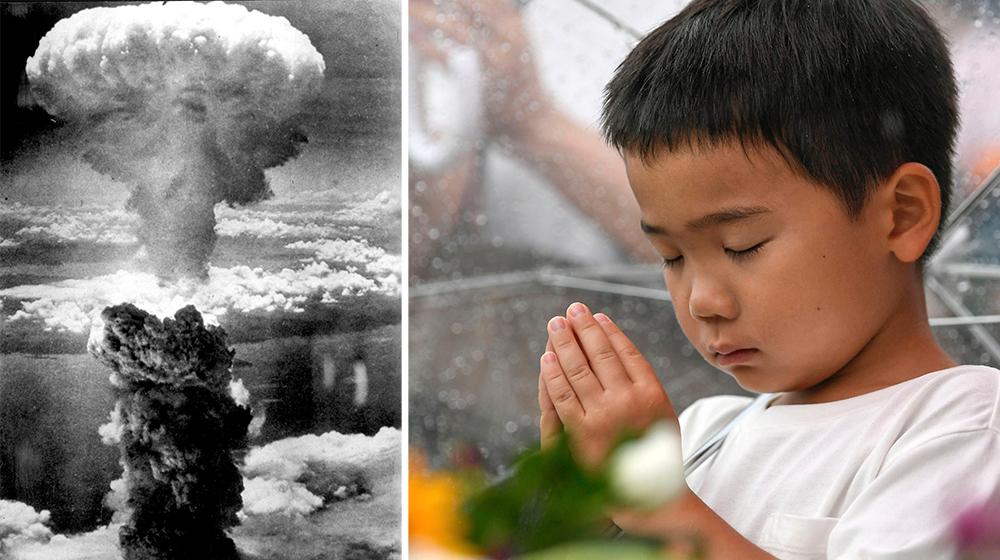Trots att det gått 75 år sedan bomberna föll över Hiroshima och Nagasaki dör än idag människor av strålningens långtidseffekter. Sveriges regering säger sig vara ledande i kärnvapennedrustningen men är i själva verket en del av problemet genom att inte våga ta ställning mot kärnvapenstaterna, skriver debattörerna.