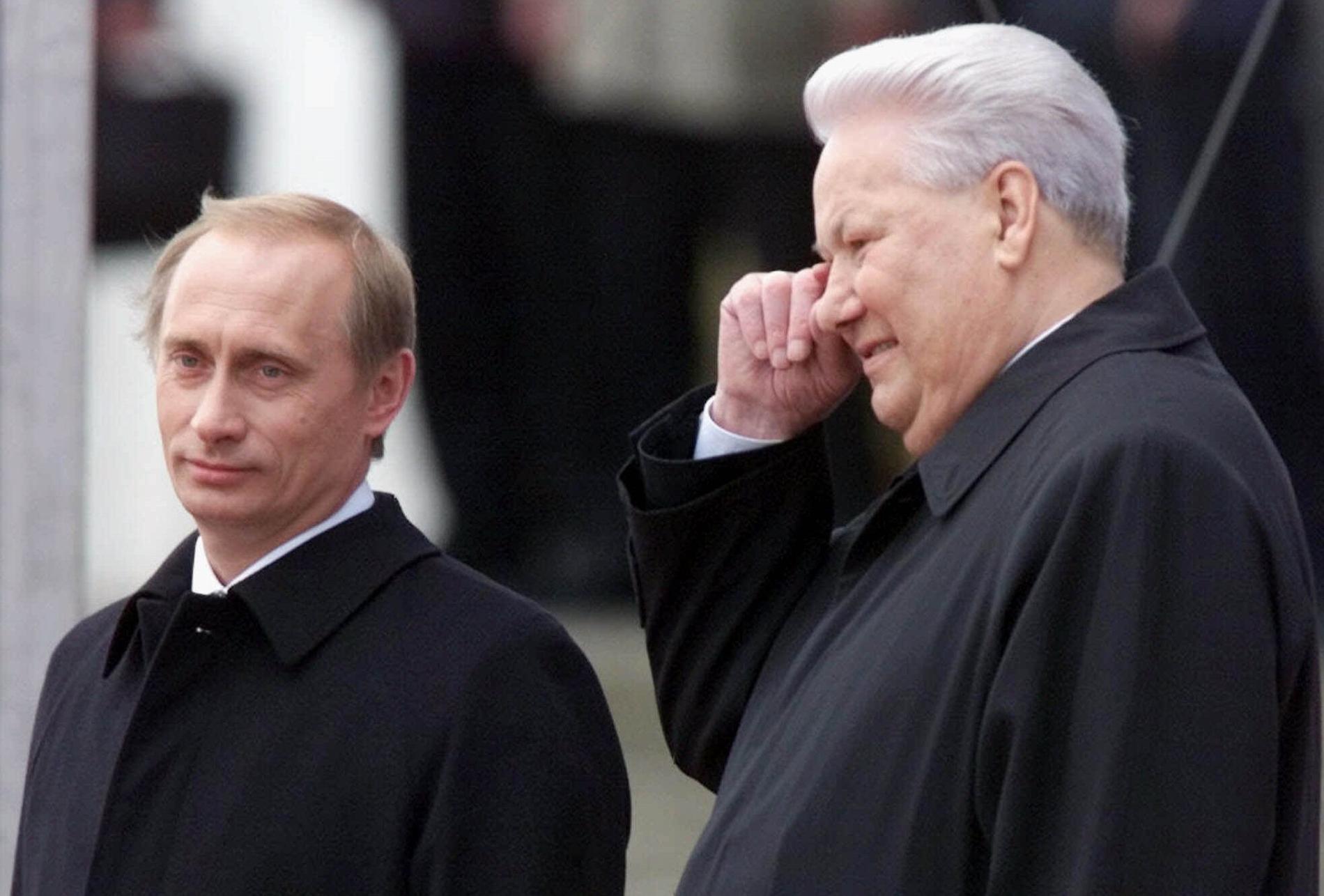 Vladimir Putin och Boris Jeltsin.