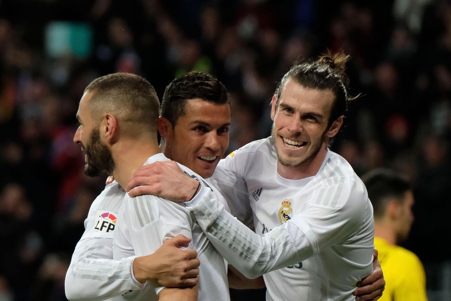 Karim Benzema, Cristiano Ronaldo och Gareth Bale levererade.