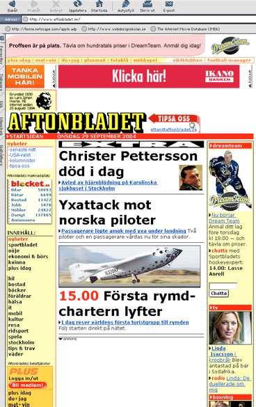 Aftonbladet.se var först med nyheten om Christer Petterssons död.