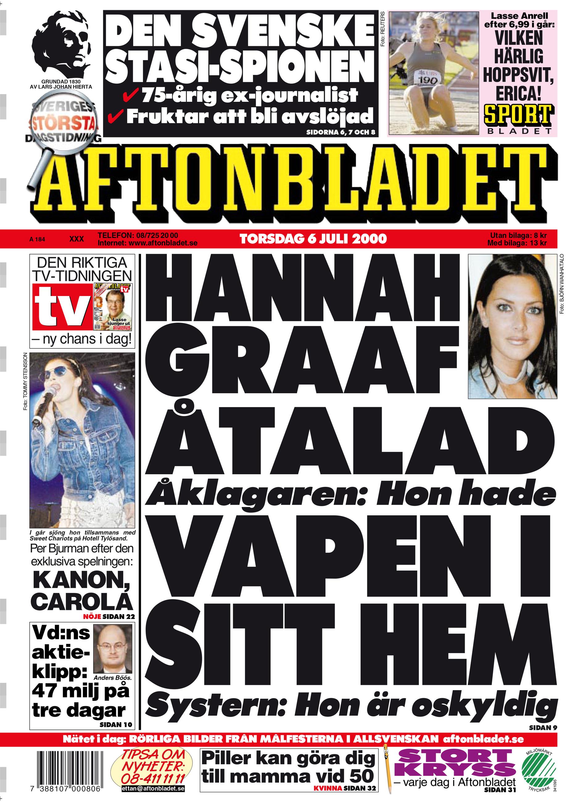 Aftonbladet torsdag 6 juli 2000