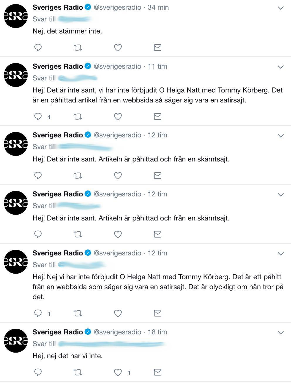 Sveriges Radios sociala medier-redaktörer har fått svara på många frågor om den fejkade nyheten.