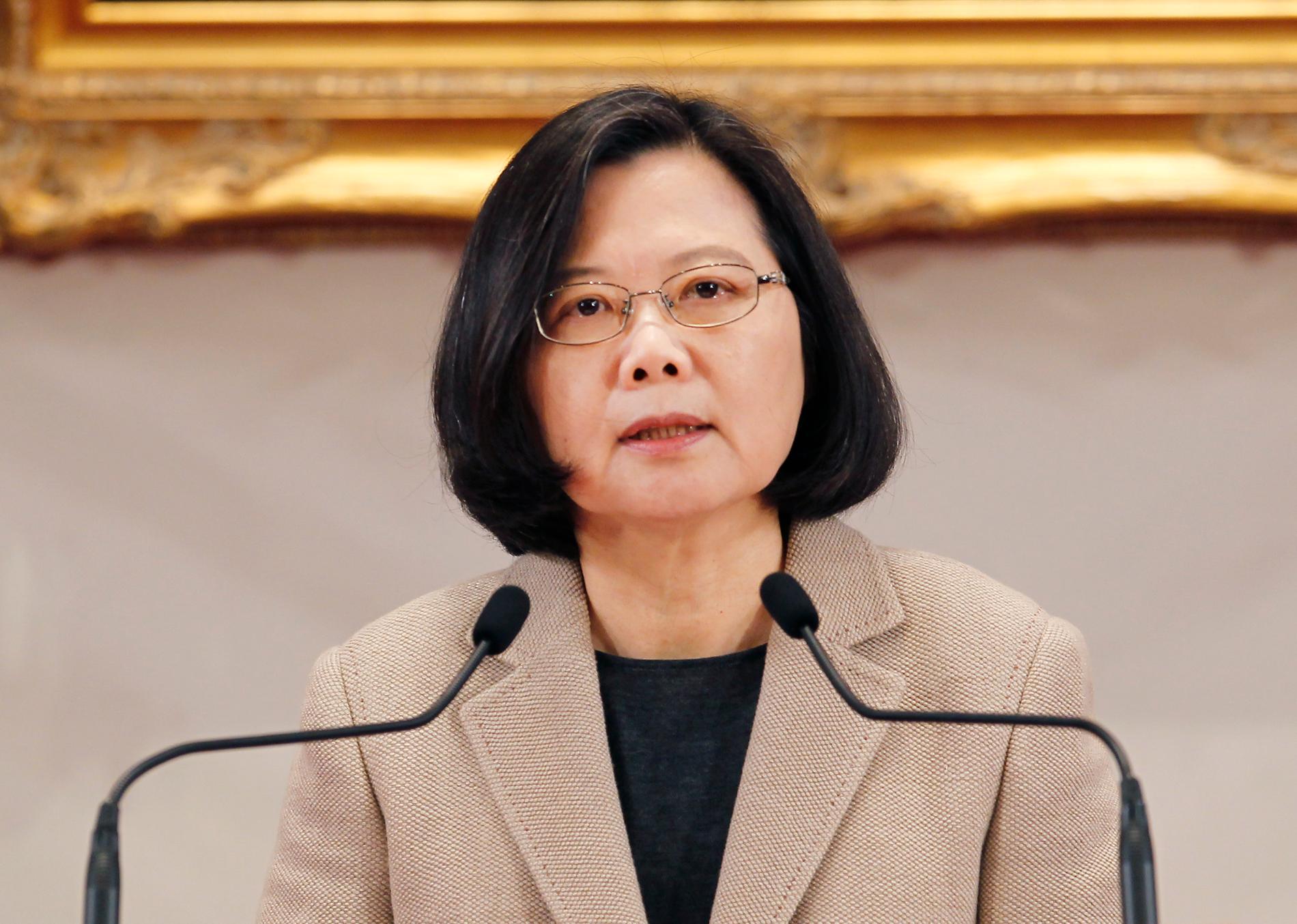 Taiwans president Tsai Ing-Wen. Arkivbild.