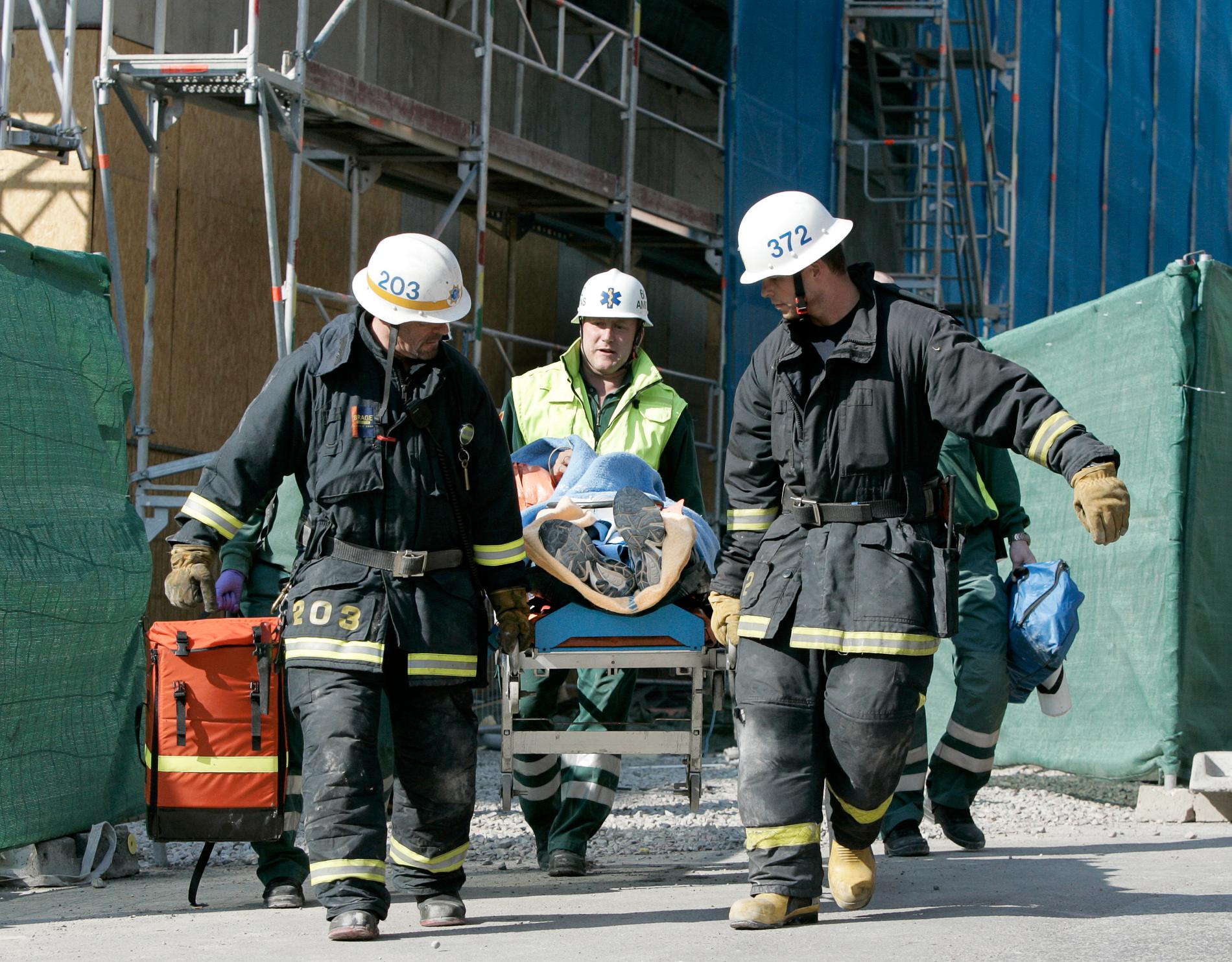 Under förra året dödades mer än 40 människor på svenska arbetsplatser. Bilden är från en tidigare olycka.