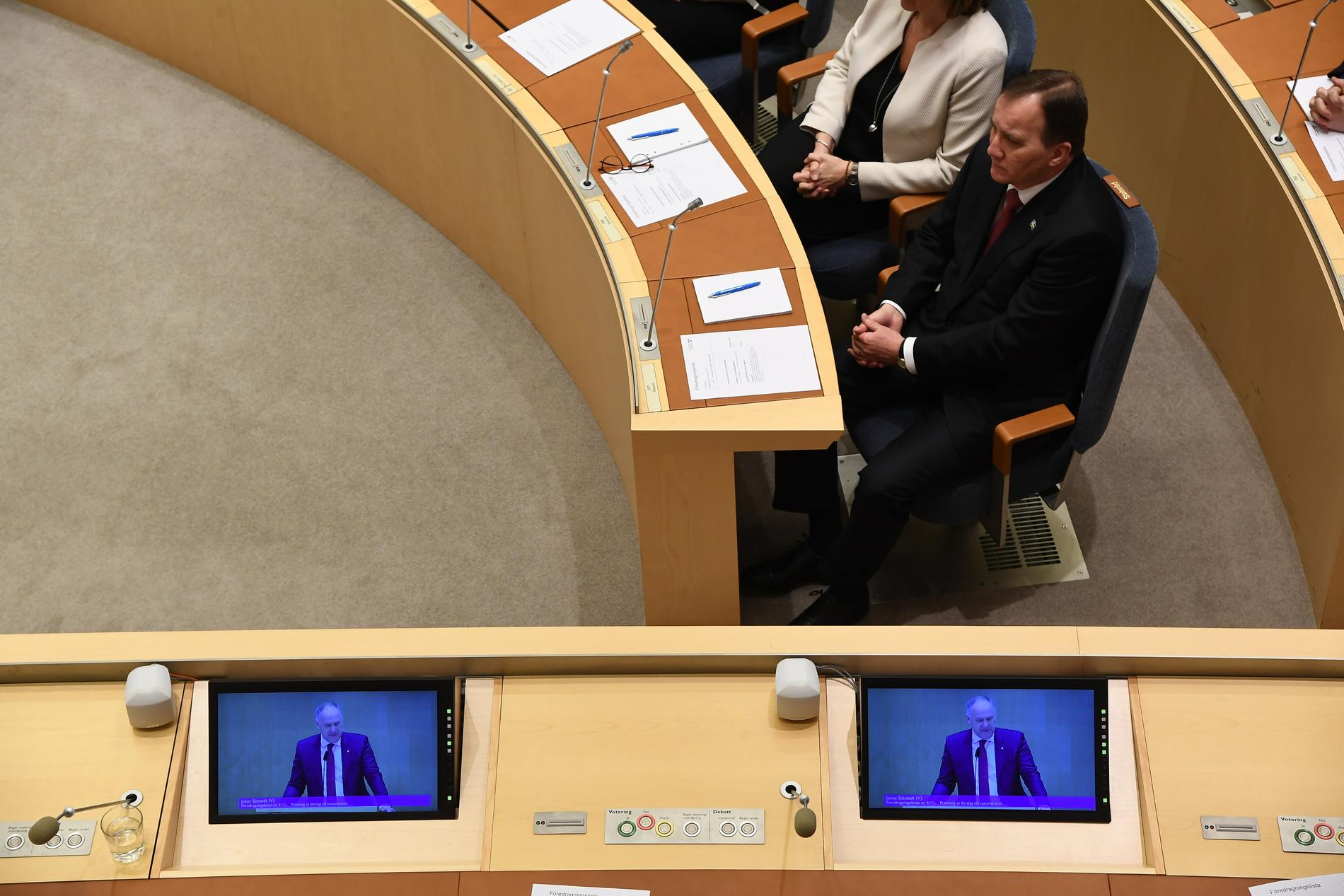 Riksdagen röstar om Stefan Löfven som statsminister.
