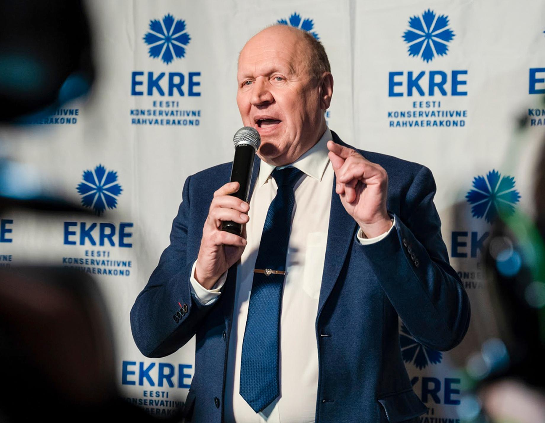 Mart Helme är ledare för partiet Ekre i Estland. Arkivbild.