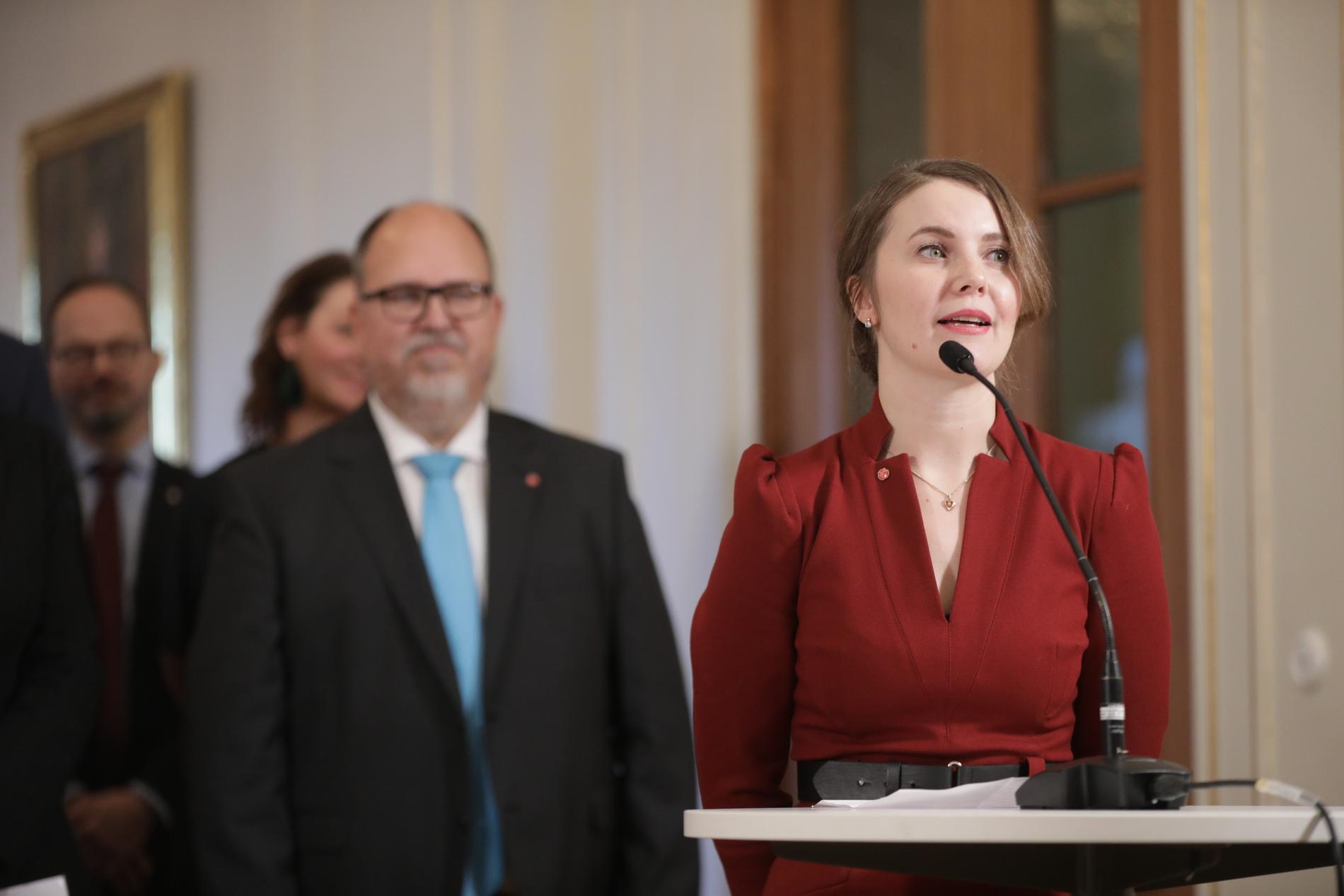 Statsminister Magdalena Andersson (S) presenterade sin nya regering i förra veckan. Ida Karkiainen (bilden) är civilminister. Arkivbild.
