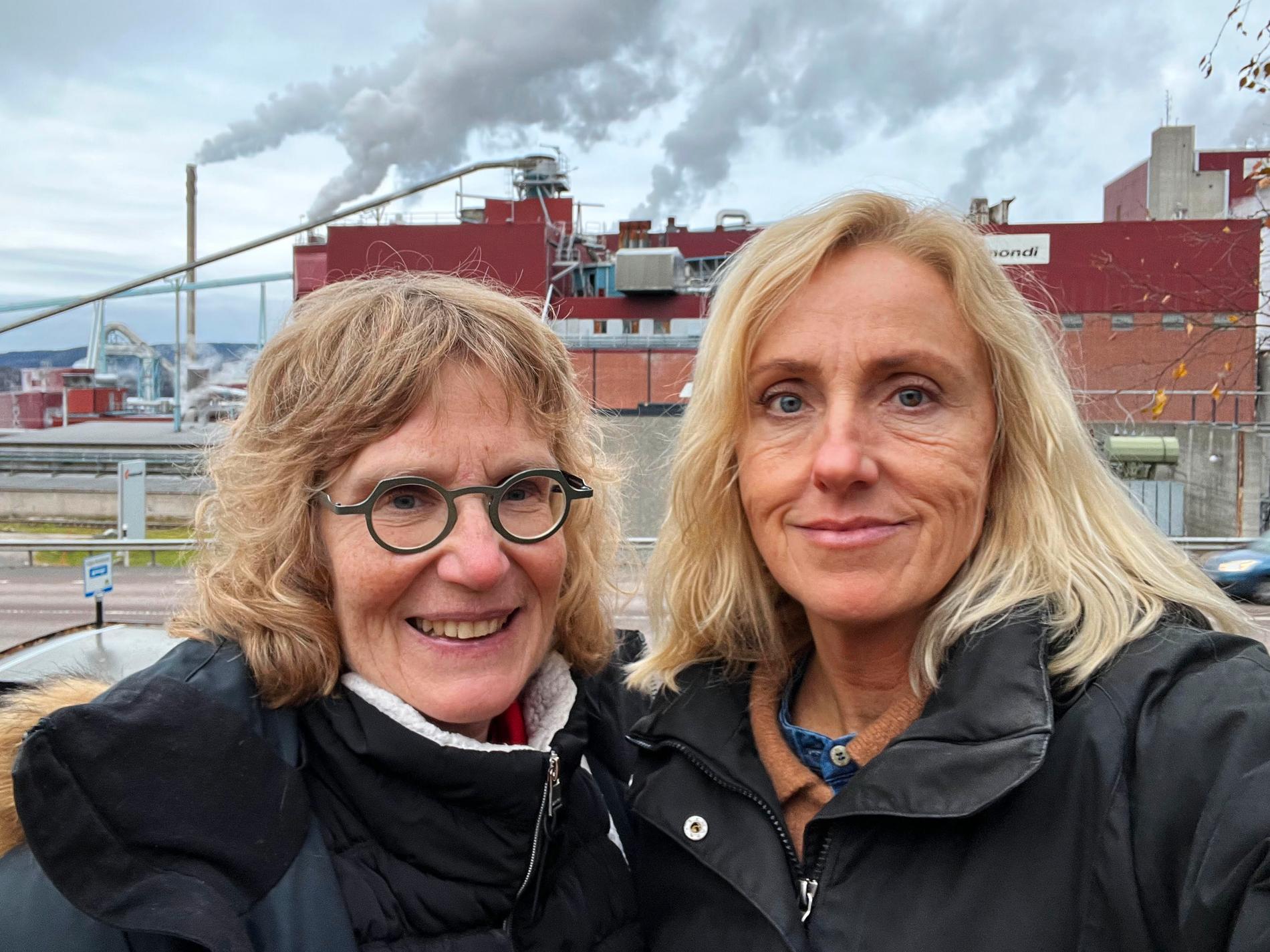 Aftonbladets reporter Birgitta Forsberg och fotograf Lotte Fernvall. 