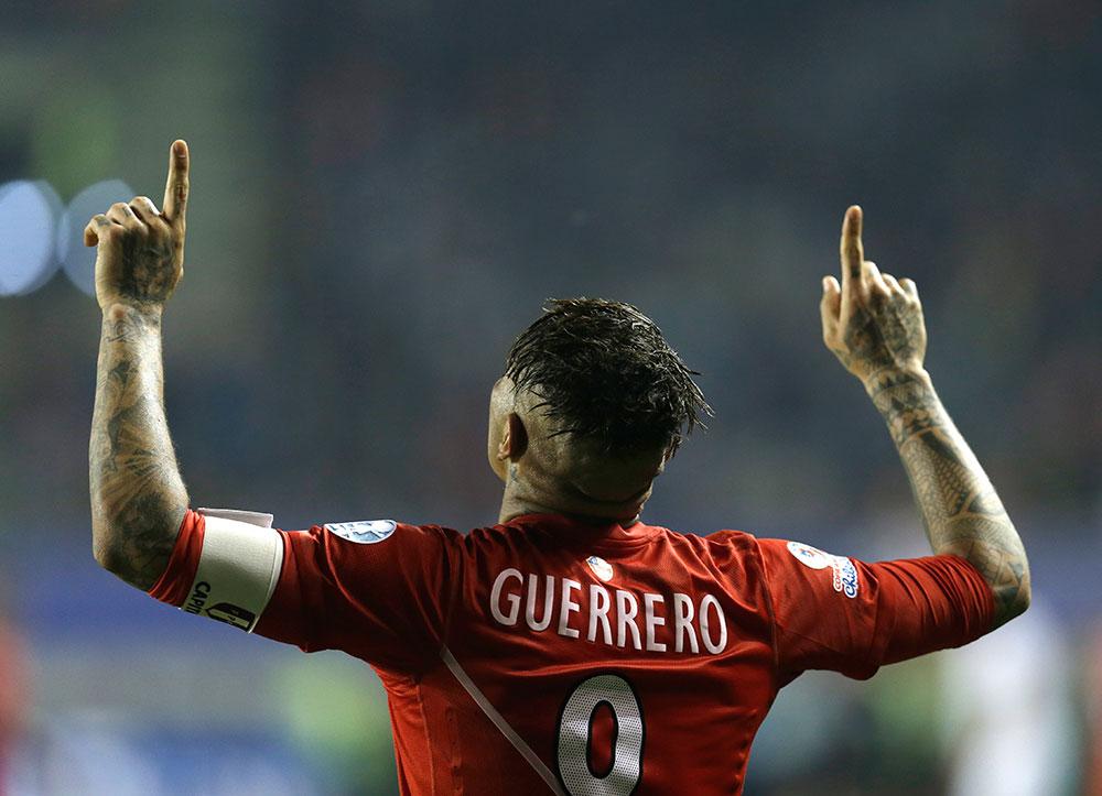 Guerrero firar mål i kvartsfinalen av Copa América