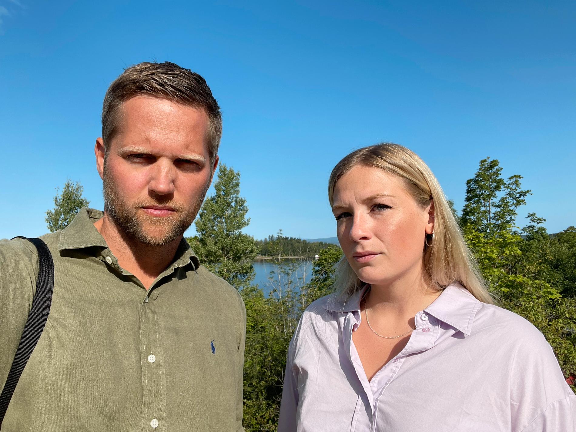 Aftonbladets Marcus Ericsson och Erica Fält på plats på Utøya.