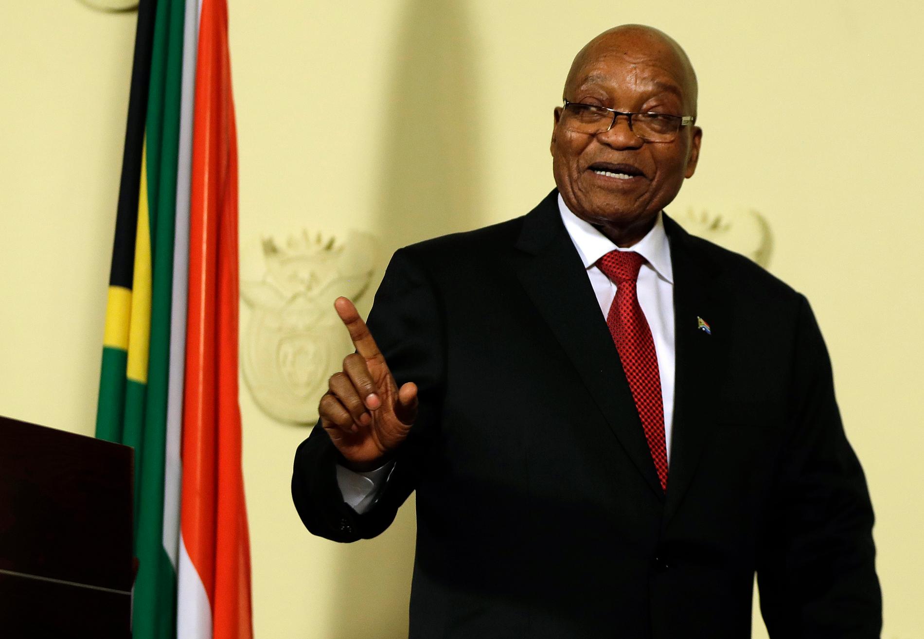 Jacob Zuma, fotograferad 2018 då han fortfarande var Sydafrikas president.