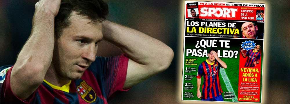 På dagens förstasida av spanska Sport frågar man sig vad som är fel med Leo.