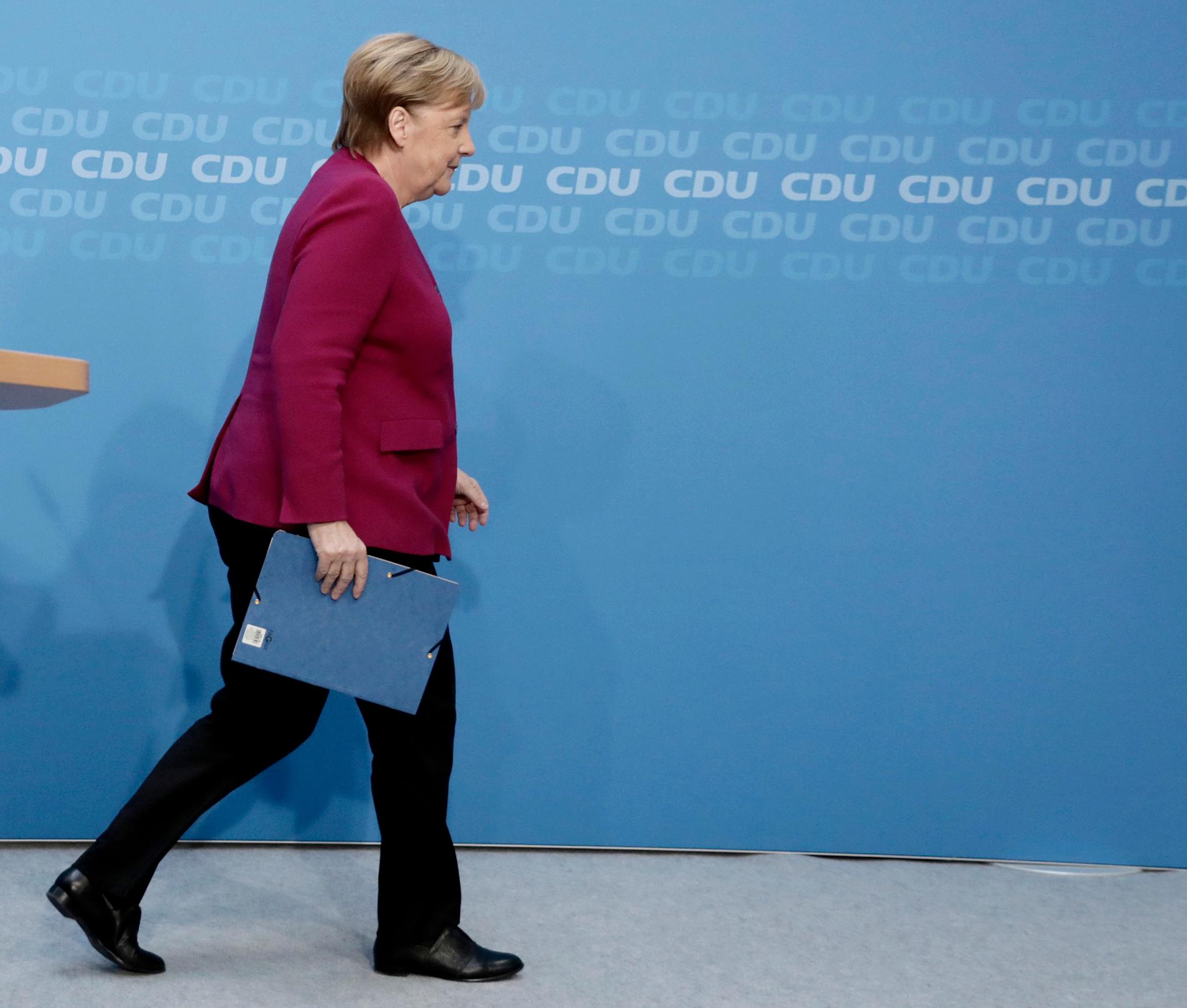 Angela Merkel kommer inte att ställa upp för omval till posten som partiordförande för CDU.