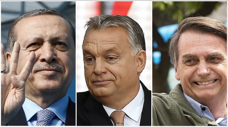 Erdogan, Orbán och Bolsonaro – demokratins dödgrävare långt ut på högerkanten.