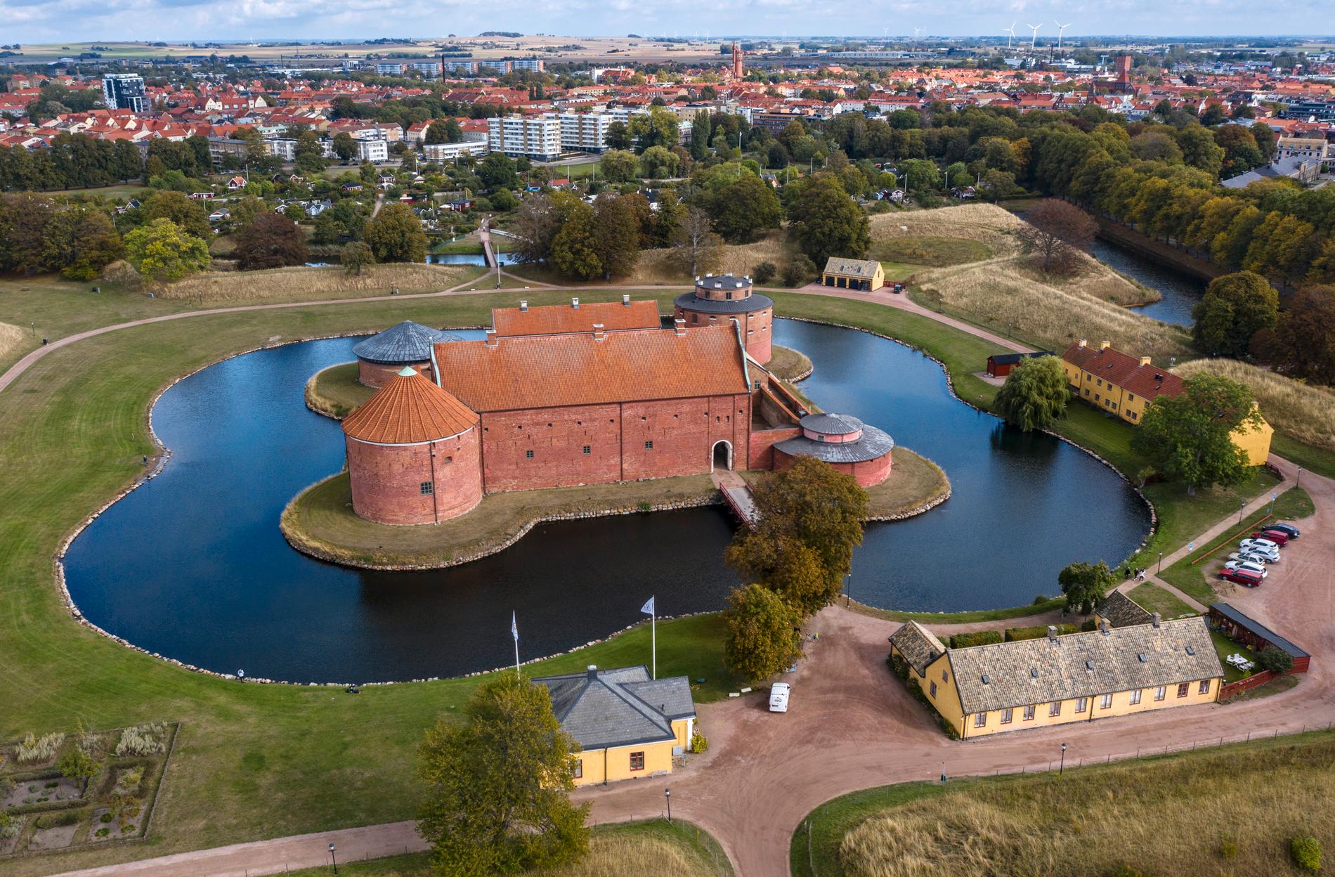 Landskrona har den största smittspridningen i Skåne just nu sett till nya fall/befolkningsmängd. Översiktsbild över Landskronas citadell. 
