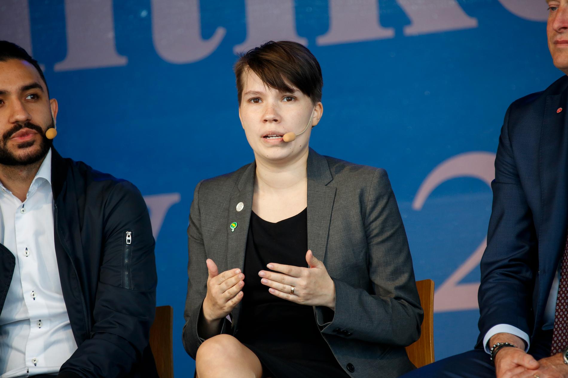 Miljöpartiets migrationspolitiska talesperson Annika Hirvonen Falk.