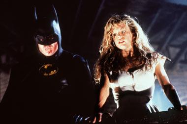 Keaton & Basinger. Michael Keaton som Batman och Kim Basinger som fotografen Vicki Vale i Tim Burtons ”Batman” från 1989.