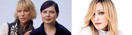 Emma Wiklund, 37 och Isabella Rossellini, 54 är modeller för Lindex. Madonna, 47 modellar för H&M.