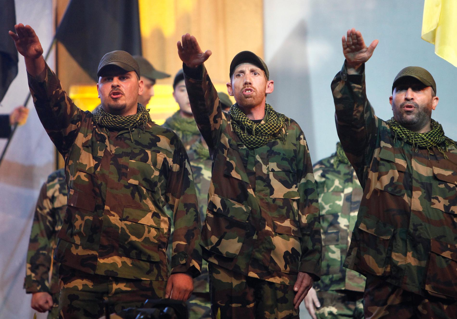 Medlemmar i Hizbollah i Beirut 2010. 