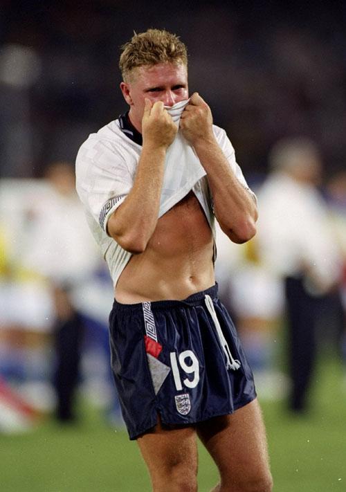 Klassiska tårar efter förlusten mot Argentina i VM 1990.