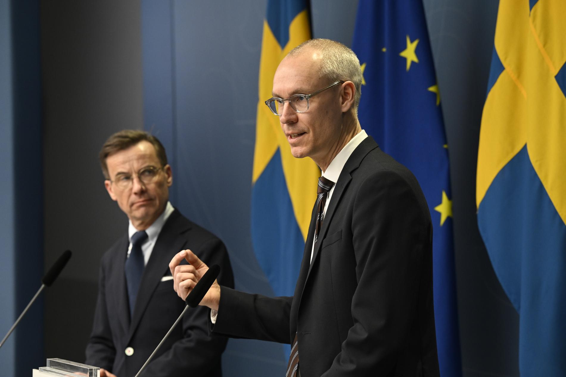 Statsminister Ulf Kristersson och Oscar Stenström.