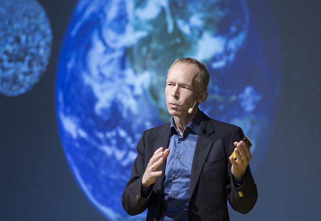 Miljöprofessorn Johan Rockström under lärarkonferensen Nobel Teacher Summit 2017.