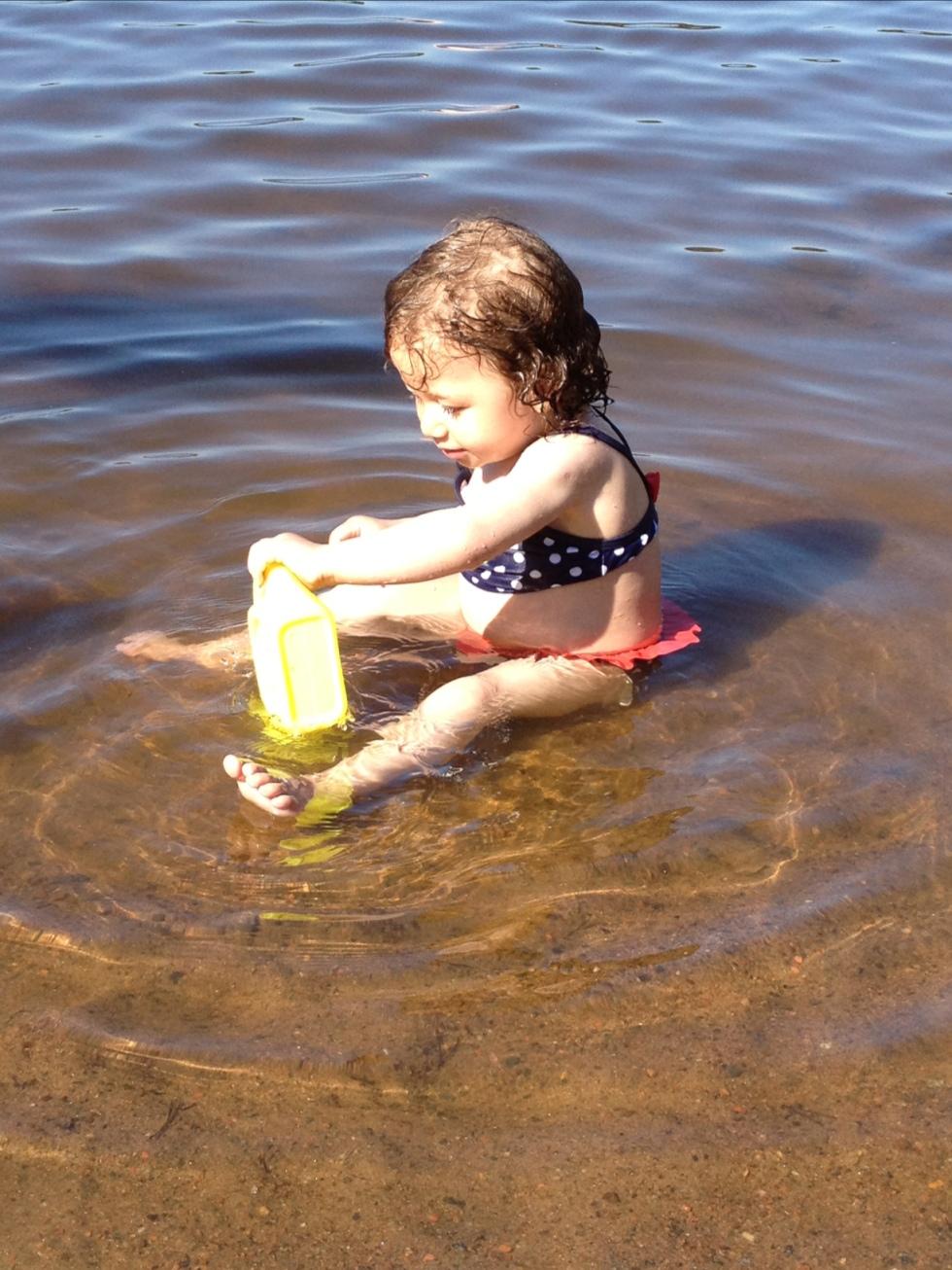 Fatima badar en fin sommardag.