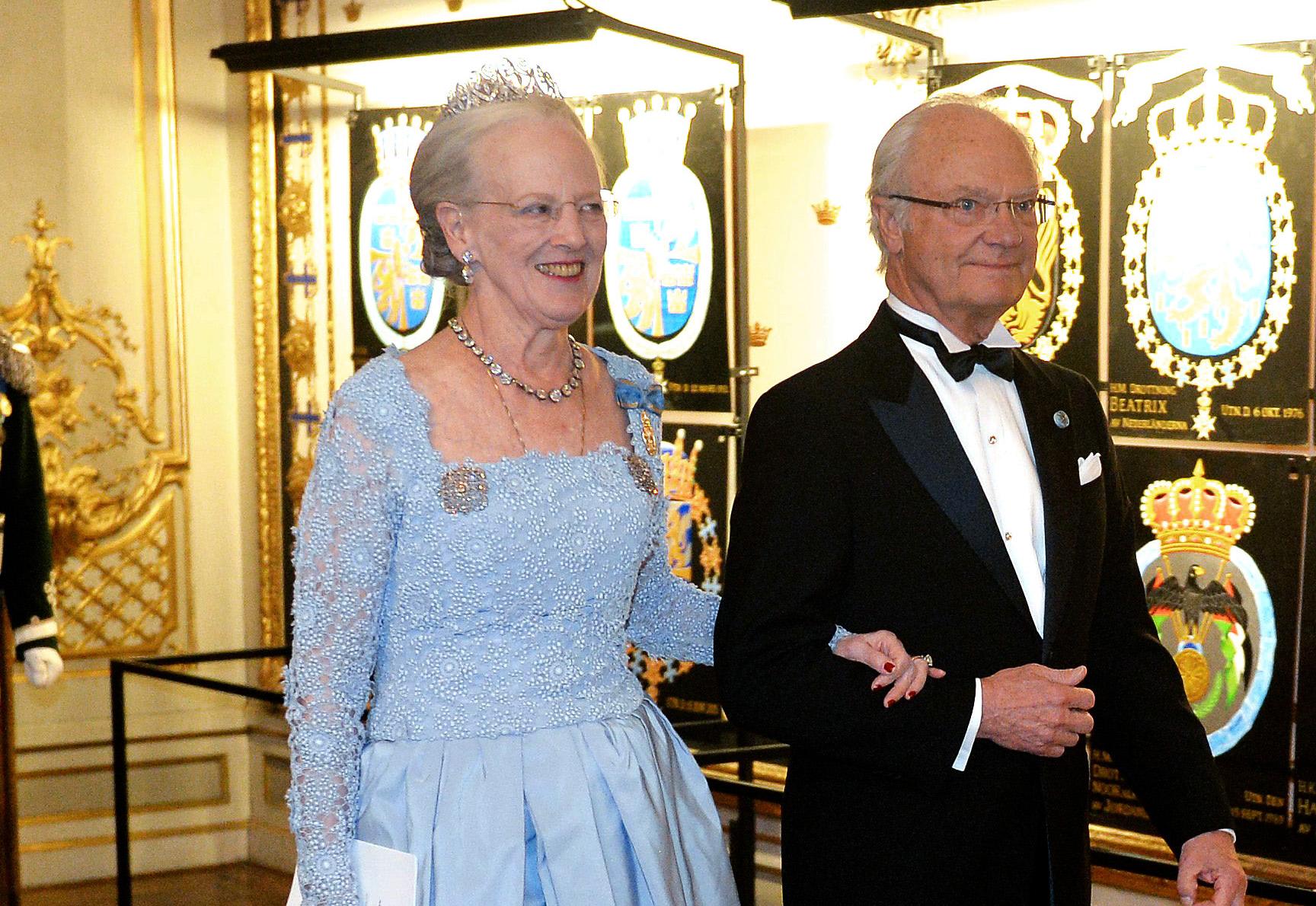 Drottning Margrethe och Kung Carl XVI Gustaf.
