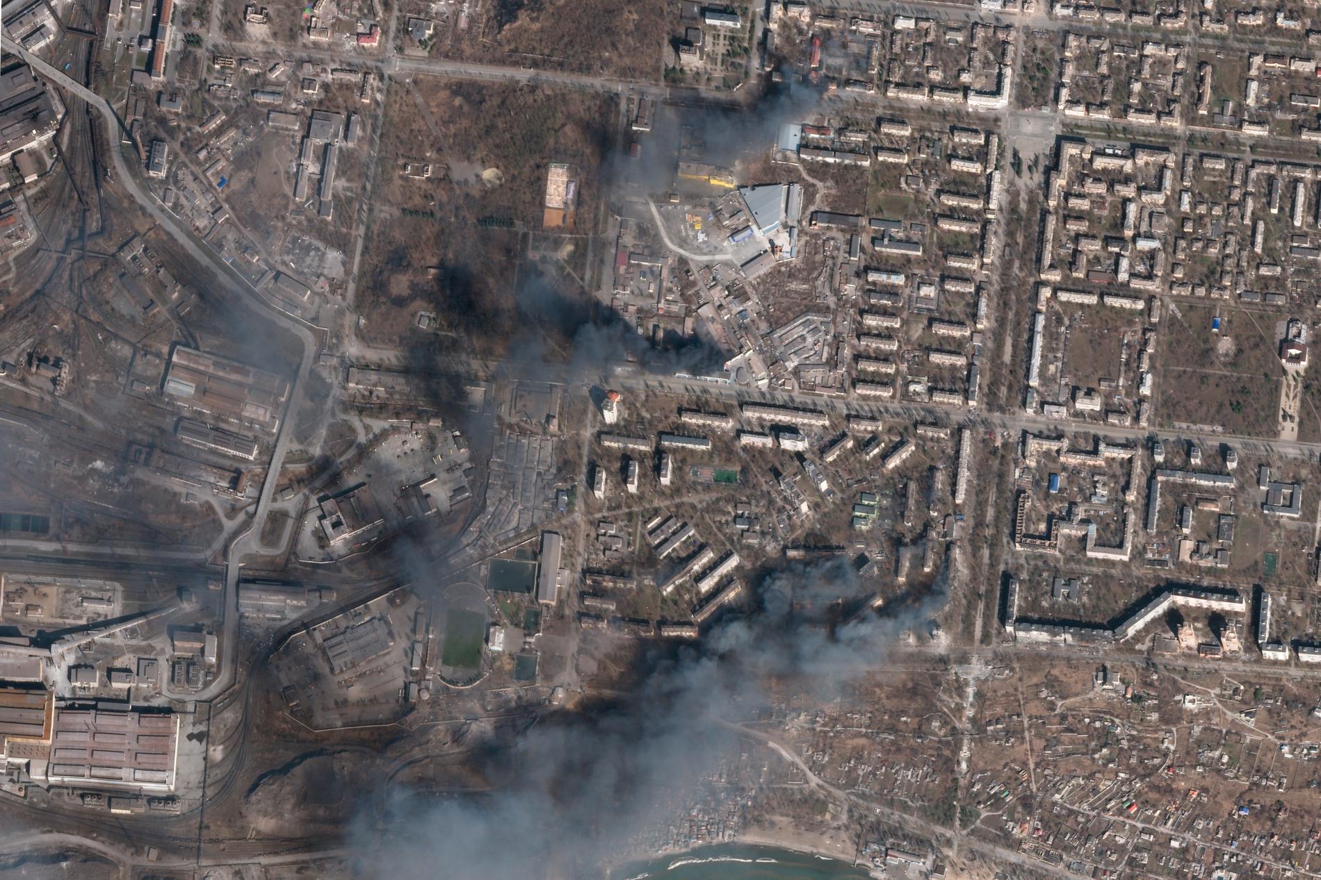 Satellitbild över Mariupol.