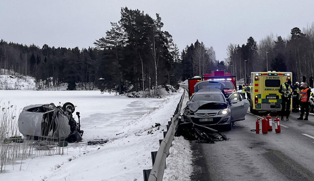 Olycka inträffade strax norr om Ludvika.