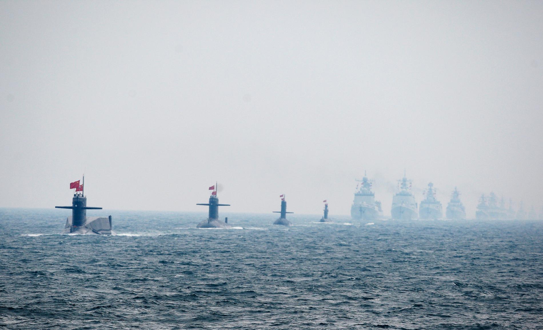 Den kinesiska flottan är i dag större än USA:s sett till antalet fartyg
