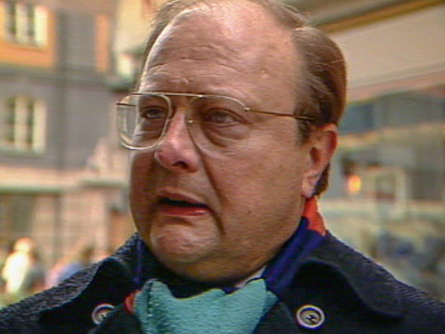 Stig Engström hävdade att han var ett av vittnena till Palmemordet, här i en SVT-intervju från 1986. Men flera oklarheter finns i hans uppgifter, och nu har han i stället pekats ut som den misstänkte mördaren. Arkivbild.